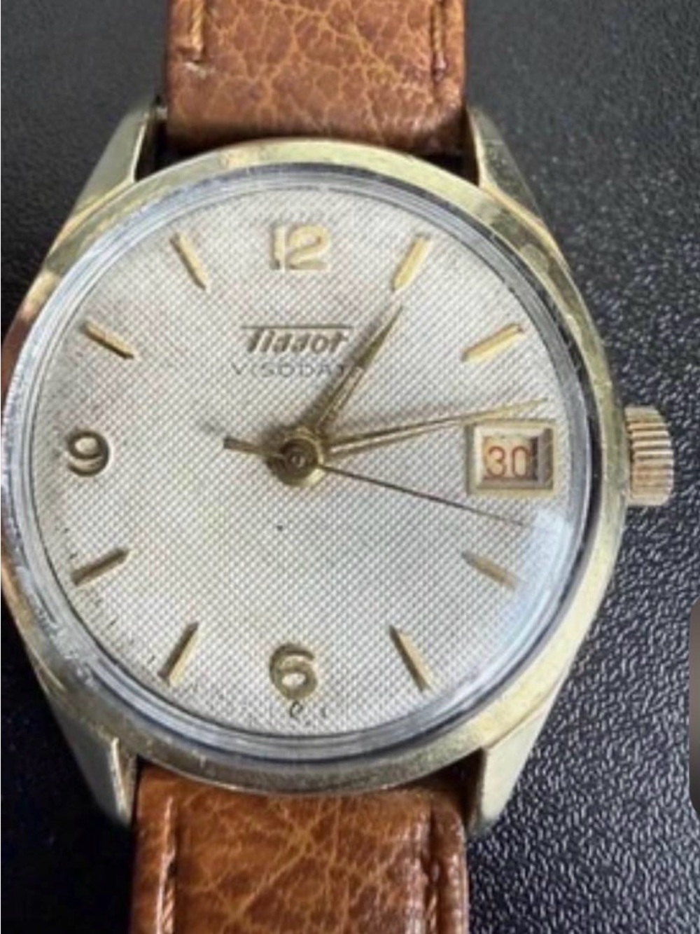 Tissot Visodate Cal.27B-621 Waffle Dial Date Manual Men's Running